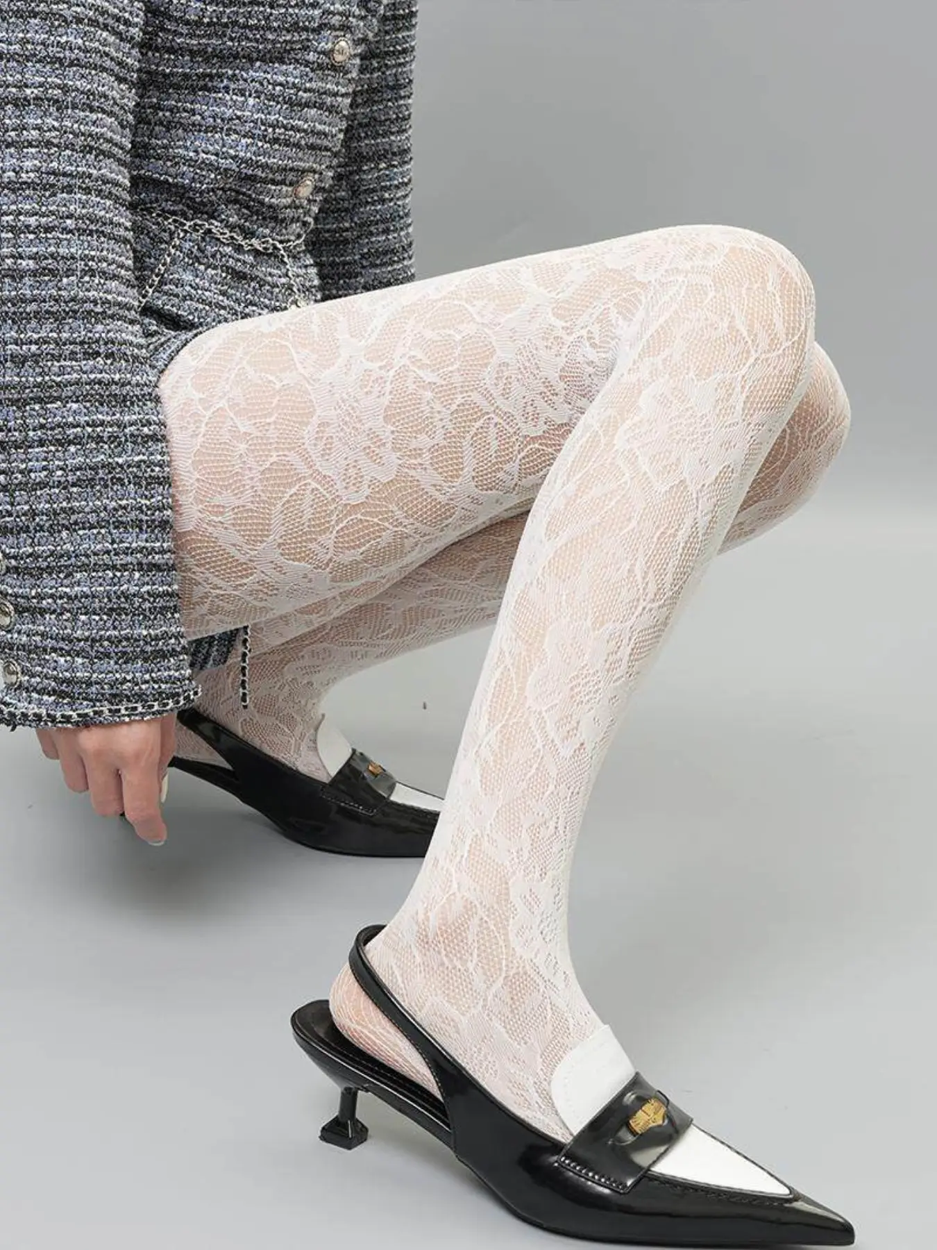Women's Floral Fishnet Stockings, Transparent Net Socks, Fashionable Design, Thin Underwear Pantyhose, Comfortable Daily Wear, Perfect for Wedding Season