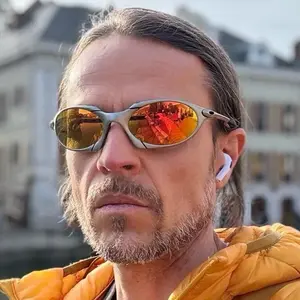 Y2K Outdoor Sports Cycling Colorful Sunglasses European and American Retro Street Style Sunshades Trendy Men Oversized Aviator with UV Protection olardria sunglasses waste airport travel accessory polarize night   unisex vintage  Heptagram Sunglasses