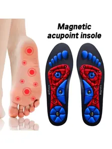 Unisex Eva Acupressure Insole, Acupoint Insole Pads, Spider Web Design, Shock Absorbing Soft Sole, Breathable Sports Shoe Pads for Work Boots and Sneakers