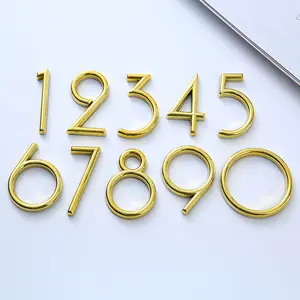 1count Sticky Door Number Office Address Sign House Number Stickers Abs Resin Door Number Plate Self Adhesive Home Mailbox Labels