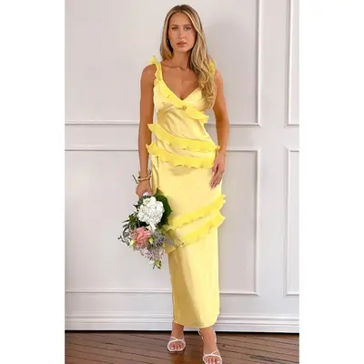 Beginning Boutique Arya Yellow Long Sleeve TikTok Shop