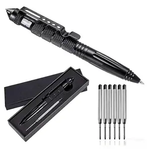 Multi-functional Pen Set with 6 Ink Refills Durable Design Ideal Father's Day Gift for Versatile Use and Compact Convenience