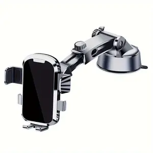 1 Suction Cup Type Car Mounted Mobile Phone Holder, Which Can Be Extended, Shortened, And Rotated For Large Trucks. It Is A Universal Instrument Panel Holder For Automobiles, With GPS Navigation Retractable Car Mount Adjustable Holder