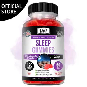 Kaya Naturals Melatonin Gummies - Health Supplement & Sleep Aid for Adults, Helps You Fall Asleep Naturally, Vitamin B6 Gummies | 120 Sleep Gummy Vitamins for Women & Men | 60-Day Supply