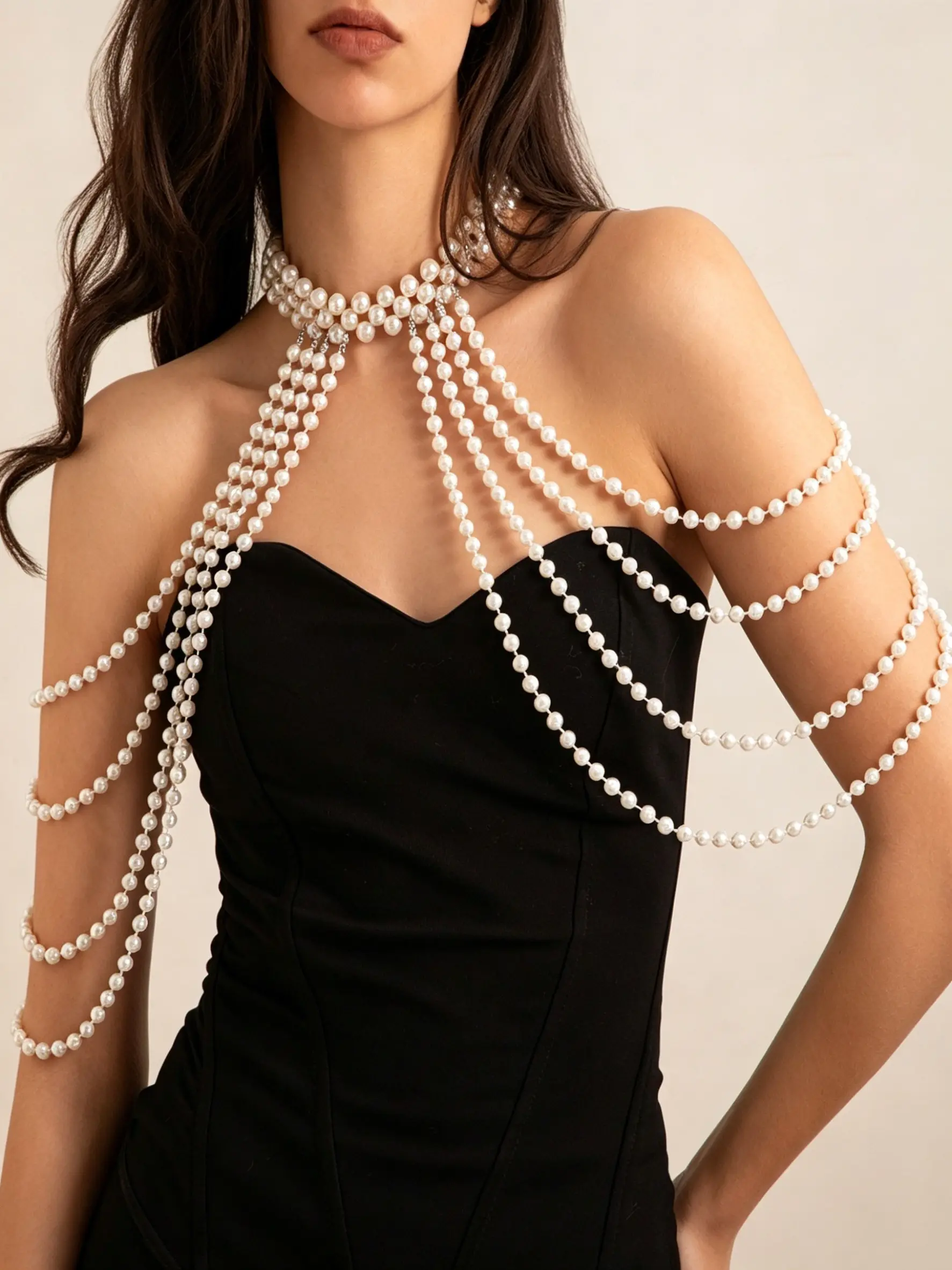 Sexy Girl Body Chain Waist Chain Women's Evening Dress Matching Neck-Hanging Decorative Chain Body Jewelry