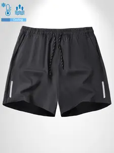 Men's Quick-Dry Running Shorts, Breathable Polyester Spandex Blend, Pocket & Drawstring Design, Multi-Color Options, Gym, Yoga, Basketball, Outdoor Sports Shorts, Workout Shorts