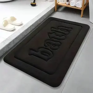 One Bathroom Memory Foam Flannel Bath Mat, Anti-Skid Water Absorption Bathroom Autumn Decoration Rug Autumn