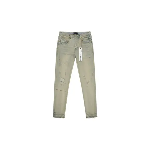 Men's Stretch Cotton Purple Denim Jeans, P001 Superlight Oil Repair Pants