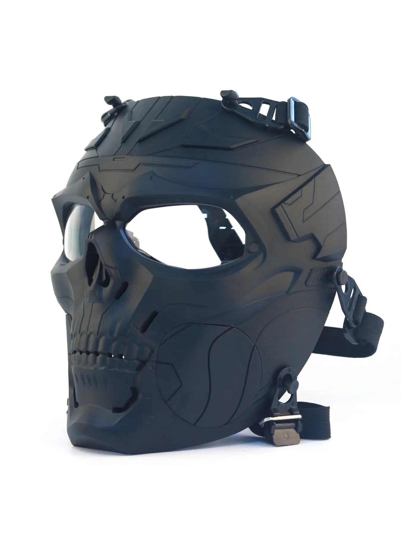 Halloween Skull Mask, Role Play Costume Mask, Outdoor Cosplay Game Mask, Solid Pattern, Party Style, All Seasons, Creepy