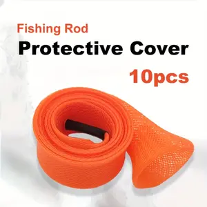 10-Pack Fishing Rod Protection Sleeves, Lure Rod Holder Set (each Color One), Fishing Accessories, Durable Fish Pole Covers, Fishing Gear Accessories, Fishing Tackle