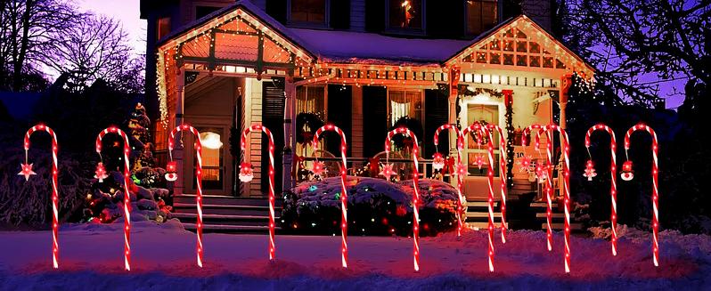 Christmas Solar Candy Cane Lights,christmas decorations, 4x4 Solar Panel, 160 Bright Red LEDs, Solar & Plug-in, 8 Modes, IP65 Waterproof, 2026 Christmas Ornaments Outdoor & Indoor Pathway Lights, Garden Yard Decorations Black Blue