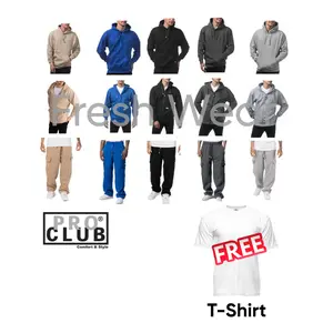 Pro Club Sweat Suit - Zip Up Hoodie Or Pull Over Hoodie With matching Cargo Sweatpants