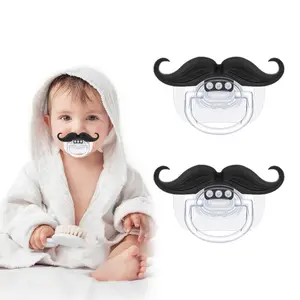 Funny Mustache Baby Pacifier BPA-Free Binky for Newborns, Infants & Toddlers 0-18 Months – Cute Baby Boy Gift