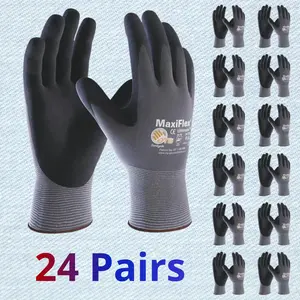 12 Pairs MaxiFlex Gloves | 12 Pares Guantes Para Trabajo - Guantes MaxiFlex | Work Gloves
