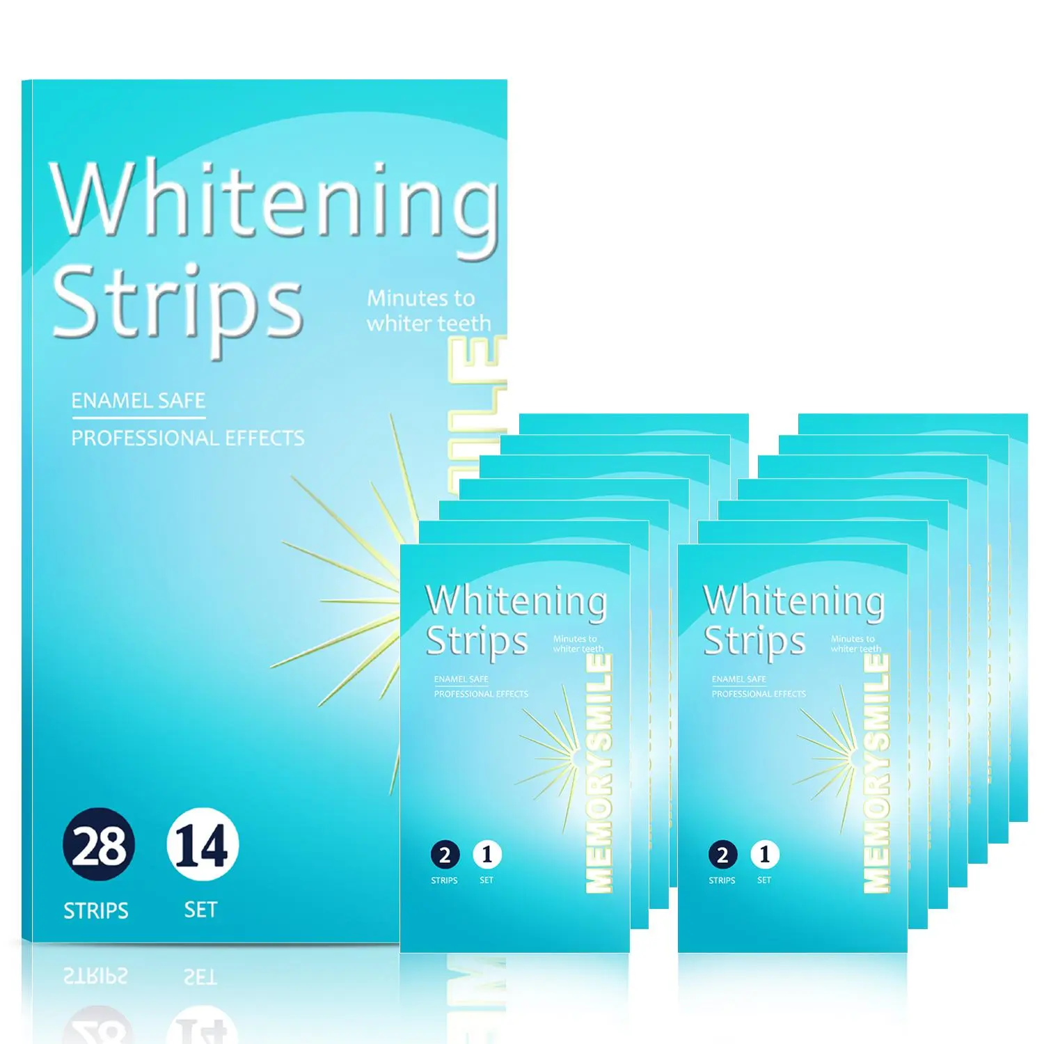 14-Piece Tooth Gel Strips, Fresh Breath Care, Oral Care Set, Easy Home Use, Perfect Gift Choice, Enhance Teeth Comfortably at Home, Oral, Aloe, Menthol, Oral Hygiene Essentials, Mouth Care!