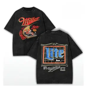 Miller High Life Racing Graphic Tee Unisex Cotton Short Sleeves T-shirt Double Sided Design Menswear & Womenswear Top Streetwear Vibrant Durable Print