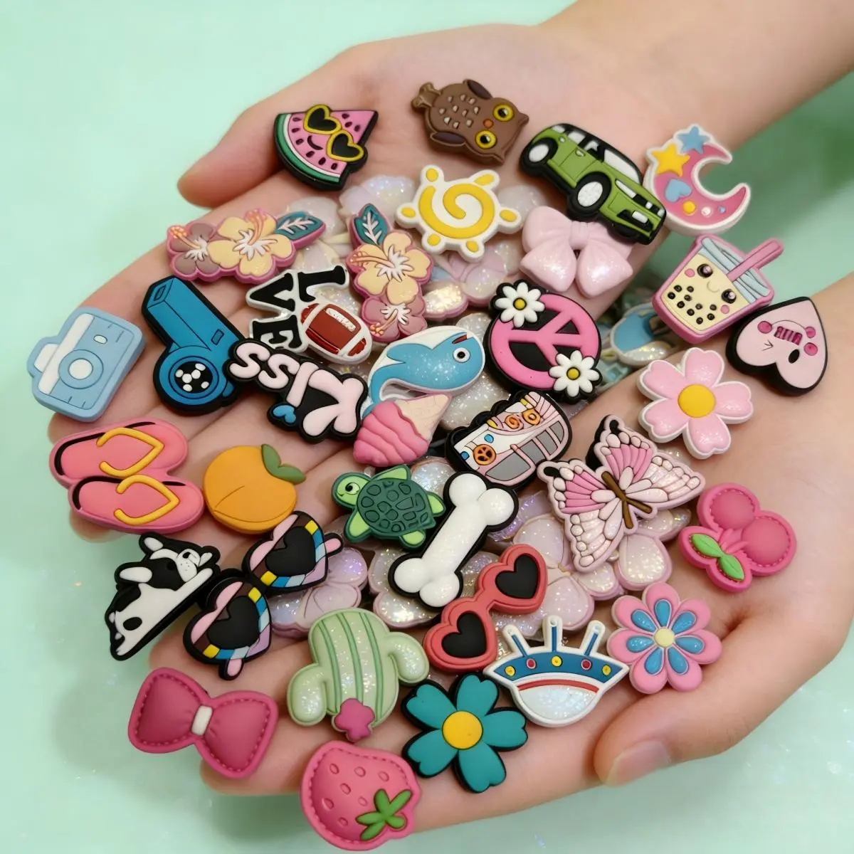 32/50/100 Pcs Random Shoe Charms Variety Set, Colorful DIY Decorative Accessories