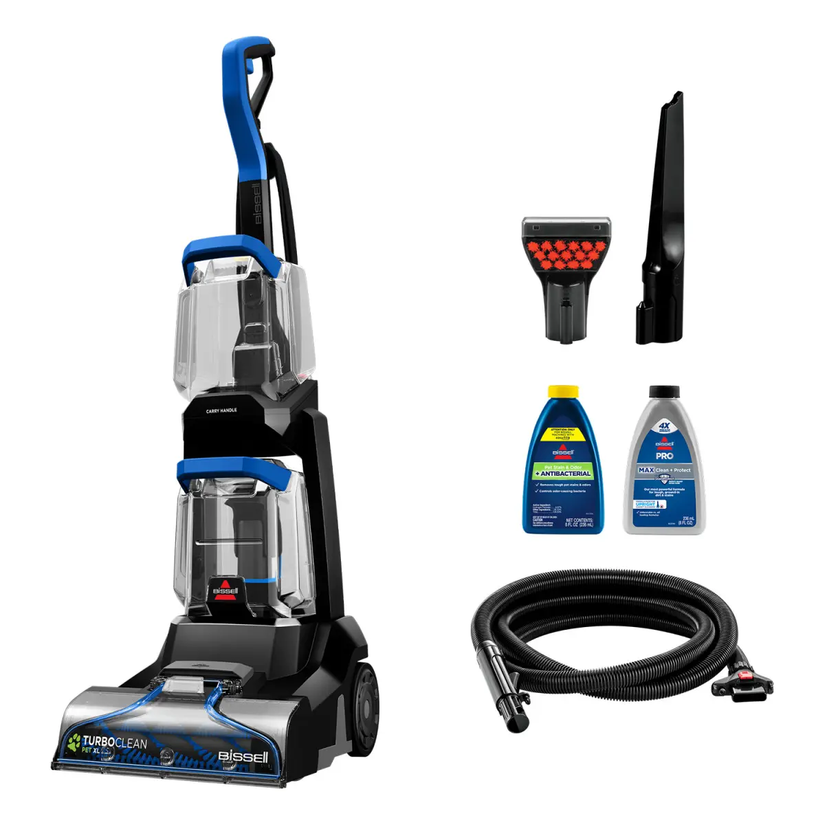 BISSELL® TurboClean™ Pet XL Upright Carpet Cleaner with 4-Row DeepReach PowerBrush®, 10" Clean Path, 1-Gallon XL Tank and 2 Specialty Tools