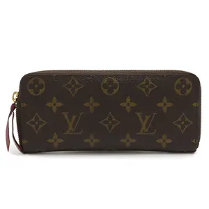 Pre-owned Louis Vuitton Canvas Small Leather Goods Portefeuille Clemence Monogram Long Wallet