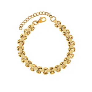 Turtle Shell Bracelet Stainless Steel 14K Gold Plated Adjustable Women's Modern Elegant Daily Wear Hypoallergenic