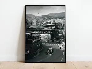 Monaco Race Track Poster Gift for Men, UNFRAMED Hand Decoration Artistic Room Decoration Print Wall