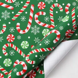 30" x 10' Holiday Wrapping Paper | Candy Cane Christmas Gift Wrap