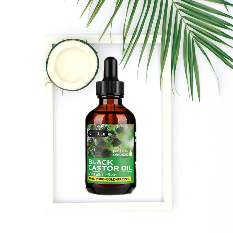 Ktintar Black Castor Oil 1/2/3 COUNT (60g) - Pure, Cold-Pressed for Hair & Skin Hydration