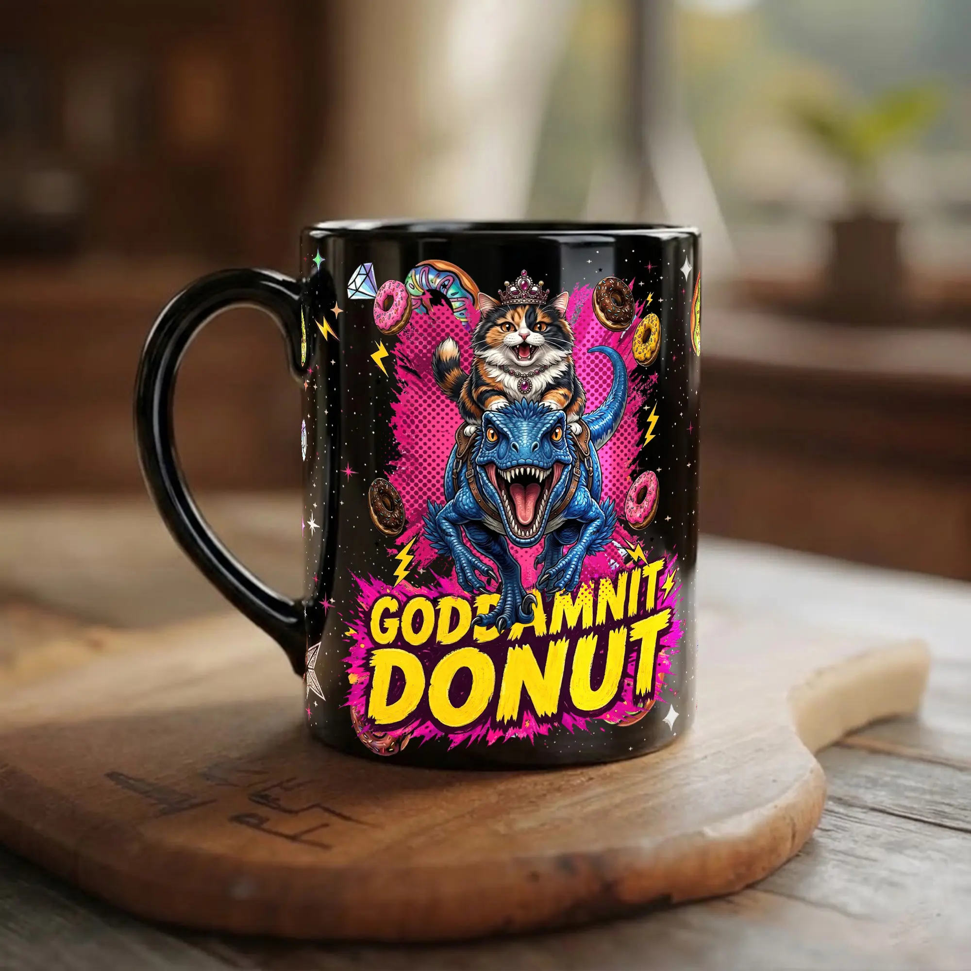 Mongo Is Appalled Mug, Dungeon Crawler Carl Inspired Black Coffee Cup, Funny LitRPG Reader Gift
