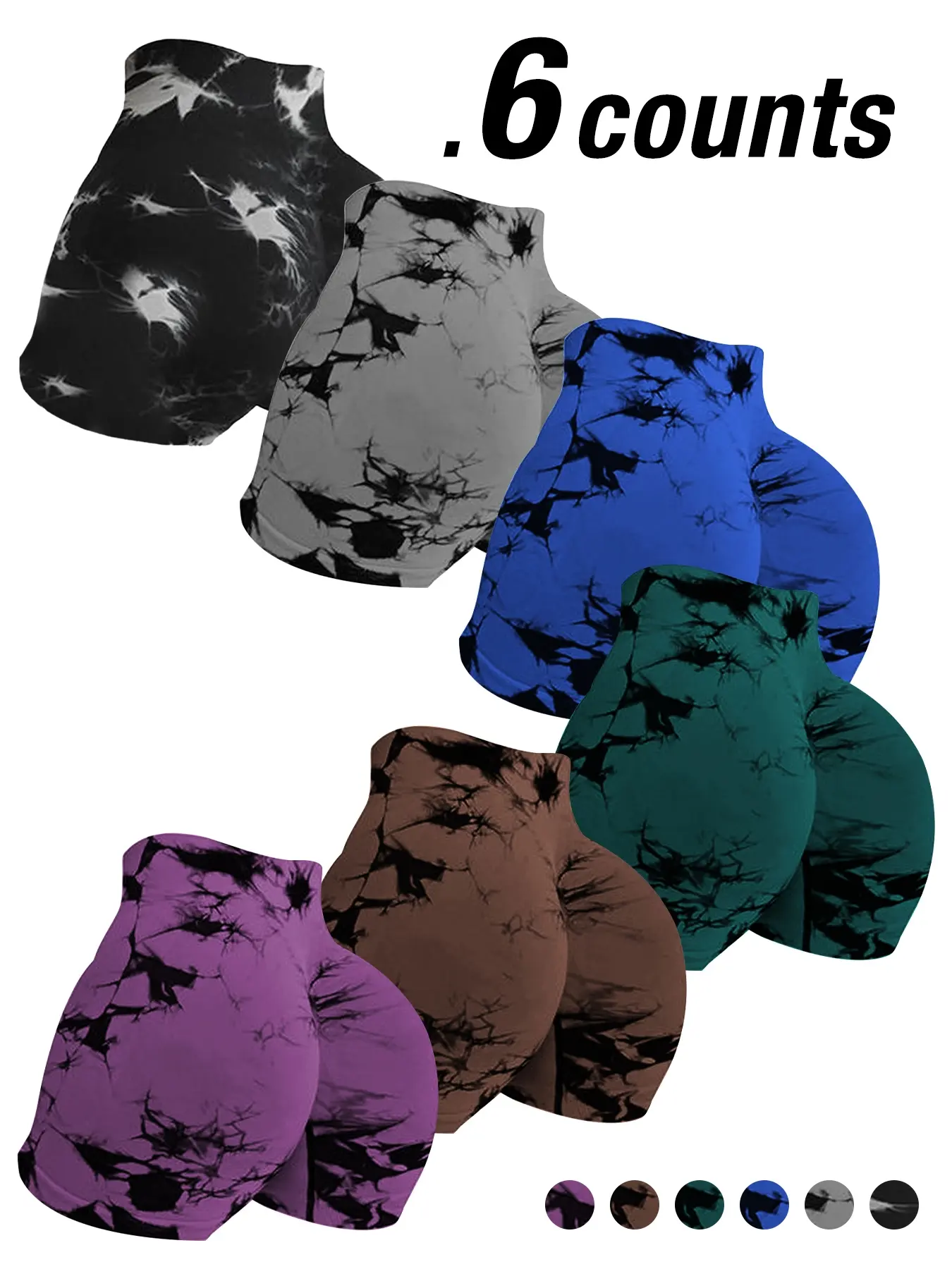 Black gray blue dark green + brown + purple