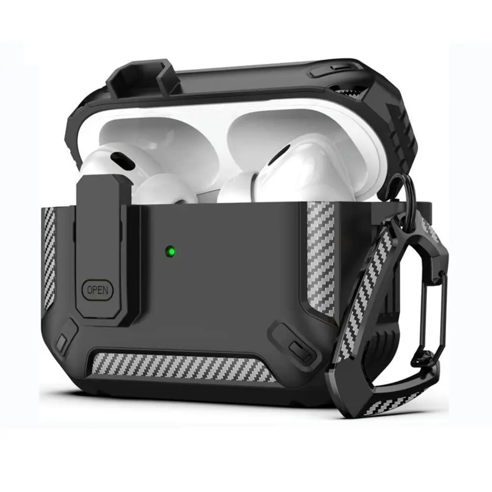 Earphone Protective Case with Carabiner, Anti-fall Protective Case, TPU Shockproof Protector Cover for AirPods Series, Summer Decoration Accessories,