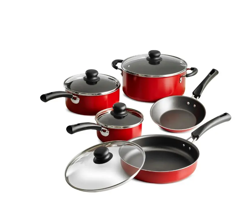 Tramontina Non-Stick Red Cookware Set, 9 Piece