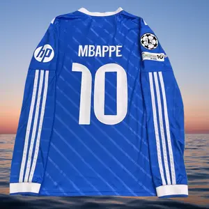 25-26 New Mbappé Blue 10 Fan Edition Long-Sleeve Soccer Jersey