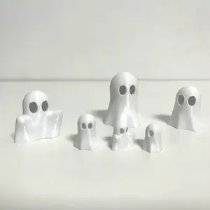 3D Printed Halloween Mini Ghost Decoration Unpainted DIY Craft Painting Toy Spooky Home Decor
