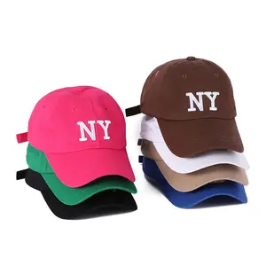 Sun protection baseball cap for large head circumference, casual NY letter sports sun hat, versatile for daily use, adult duckbill cap wholesale