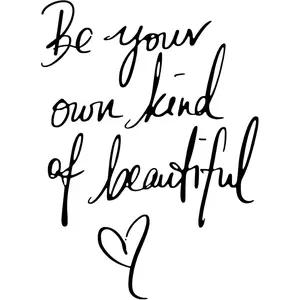 zhengwanhh09j Inspirational Vinyl Wall Decals, "Be Your Own Kind of Beautiful" Quote Wall Art Stickers, Home Decor for Living Room, Bedroom, Office, Bathroom, Girl Room Decoration (Black)