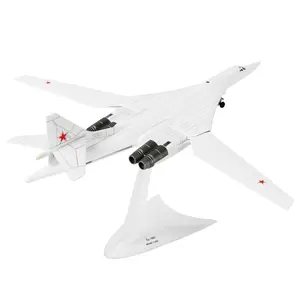 Tupolev Tu-160 Blackjack Bomber 1/200 Diecast Metal Aircraft Model Kits Soviet Union Military Fighter Pre-Build Replica Airplane Model with Stand for Collections or Gift Diecast Toys