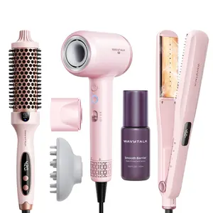 Wavytalk Ultimate Hair Styling Kit: Blowout boost, Blow Dryer & Heat Protectant& Steam Sesh