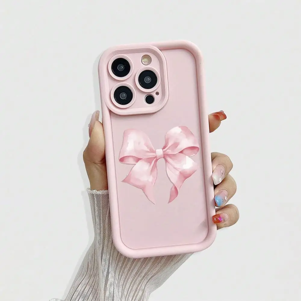Bowknot Pattern Phone Case, Decorative Phone Protector Cover, Phone Accessory Compatible With iPhone 11 12 13 14 15 Plus Pro Max XR XS Max