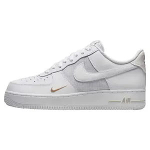 Nike Air Force 1 Low White Desert Khaki Mini Swoosh IO1283-100 Men's Fashion Sneaker New