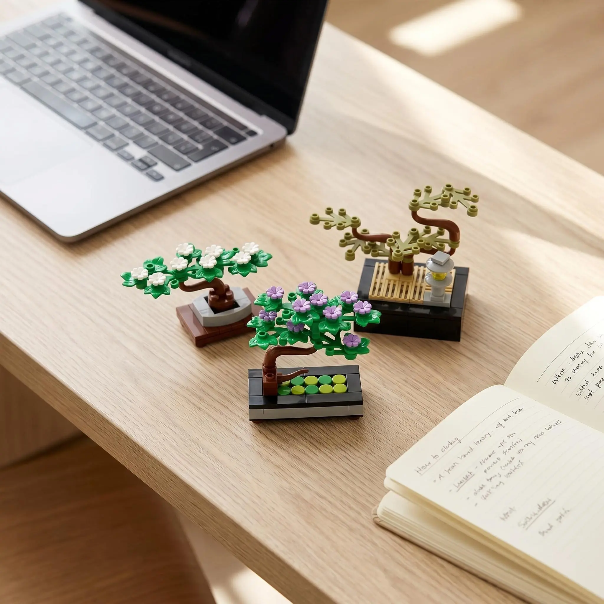 Ideamoc Bonsai Building Blocks Set - 3 Unique Mini Bonsai Trees, High-Quality ABS Bricks, Eternal Flower Potted Plants, Kid-Safe Desktop Decor, Easy to Assemble Girls' Toy, Durable Valentine's Day Gift, Birthday Present Creative Building Set Building Bloc