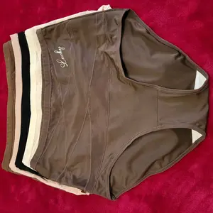 Morelect Women's High-Waist Panties,3/4/5/6/8 Pack Lucky Letter Logo,Cross-Mesh Panel Underwear,Ultra Soft Comfort Fit Briefs - Womenswear