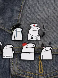 Flork of Cows Enamel Pin Set, Classic Spanish Meme Pins, Iconic Slippers Threat, Graduation Tear, Nursing, Perfect Gift for Fans