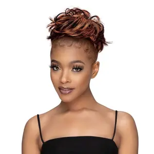 Janet Collection Human Hair Blend Bun Remy Illusion Scrunch Retro