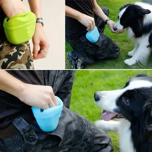 Silicone Pet Training Bag - Dog Snack Bag for Outdoor Training