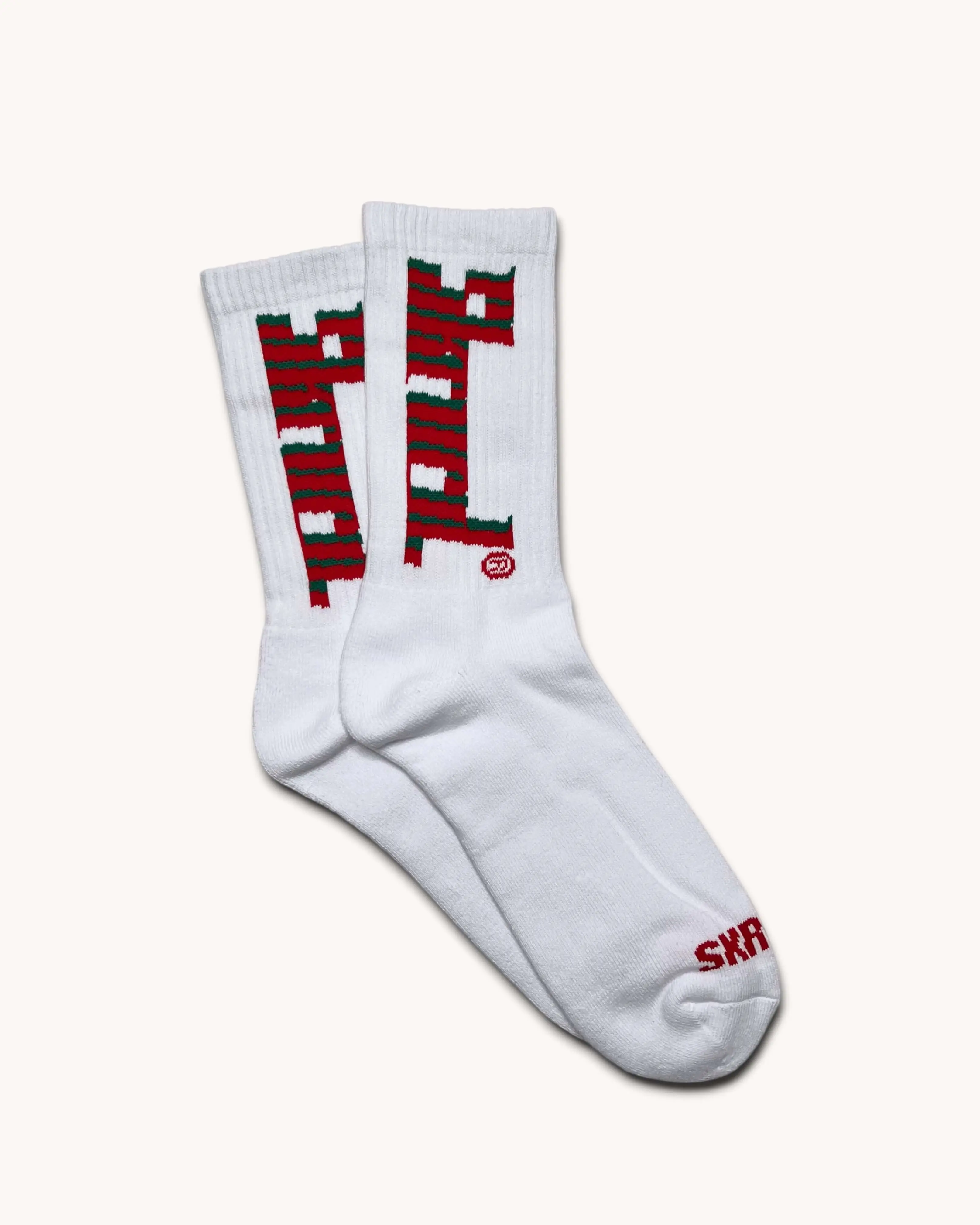Crisp Logo Socks - Red/Teal