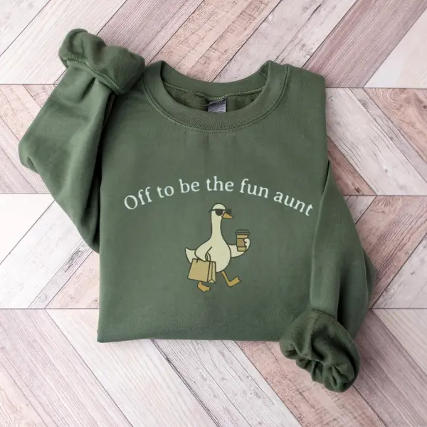 Auntie Funny Aunt Goose Gildan Sweatshirt, Gift for Aunt, Pregnancy Announcement for Sister