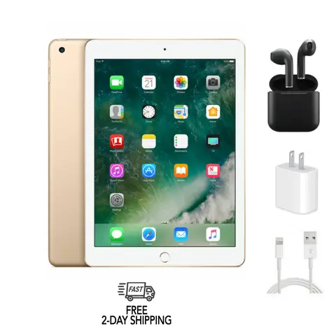 Refurbished Apple iPad 2017 (5th Gen) WiFi Only A1822 - Excellent Condition with Wireless Earbuds & 1 Year Warranty
