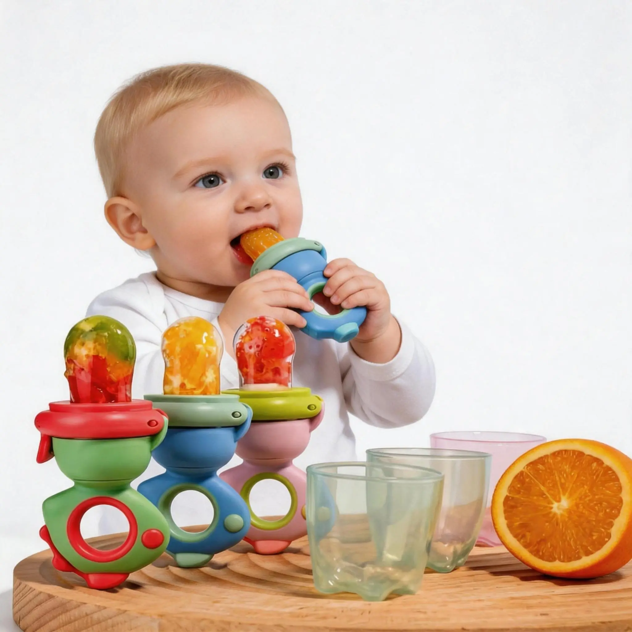Cartoon Dinosaur-Shaped Silicone Fruit Teether - Food-Grade Silicone Pacifier Nipple Baby Feeder, Fully Sterilizable Chewable Toy for Infants & Young Children (0-3 Years) with Stress Relief, Self-Feeding Support
