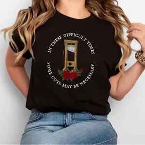 French Revolution Guillotine Shirt, Anti Capitalism Social Justice Liberal Leftist Resistance Tee, Eat The Rich, Cuts May Be Necessary
