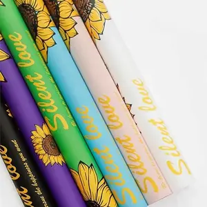 Sunflowers Plastic Waterproof Flower Wrapping Papers (Pack of 20pcs)